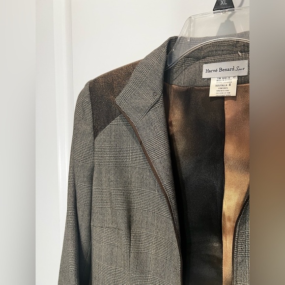 Harve Benard Womens Brown/Beige Blazer Size 4 - Picture 6 of 15